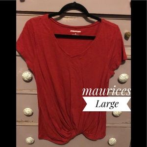 Maurices Burnt Orange Knotted Top